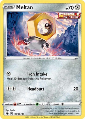 Pokemon TCG - SWSH08: Fusion Strike - Meltan - 188/264 - Reverse Holofoil