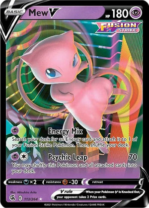 Pokemon TCG - SWSH08: Fusion Strike - Mew V - 113/264 - Holofoil