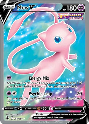 Pokemon TCG - SWSH08: Fusion Strike - Mew V - 250/264 - Holofoil