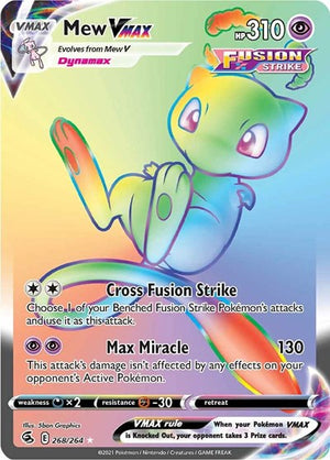 Pokemon TCG - SWSH08: Fusion Strike - Mew VMAX - 268/264 - Holofoil