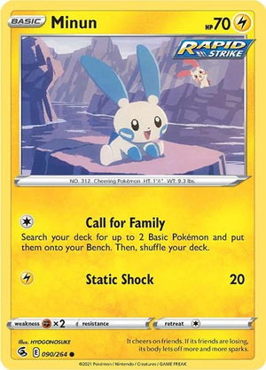 Pokemon TCG - SWSH08: Fusion Strike - Minun - 090/264