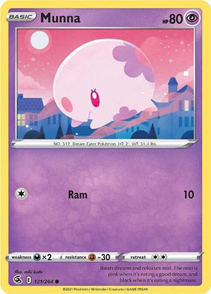 Pokemon TCG - SWSH08: Fusion Strike - Munna - 121/264 - Reverse Holofoil