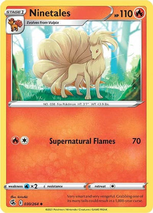 Pokemon TCG - SWSH08: Fusion Strike - Ninetales - 030/264 - Reverse Holofoil
