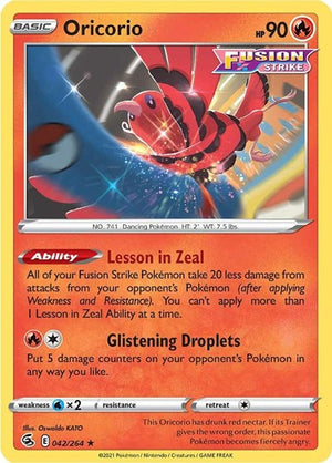 Pokemon TCG - SWSH08: Fusion Strike - Oricorio - 042/264