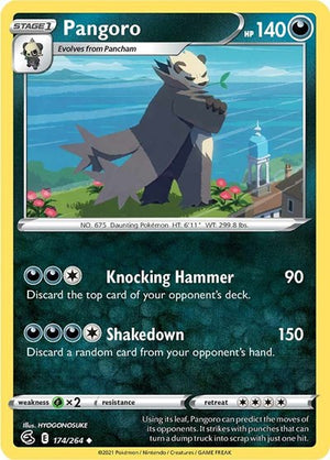 Pokemon TCG - SWSH08: Fusion Strike - Pangoro - 174/264 - Reverse Holofoil