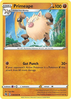 Pokemon TCG - SWSH08: Fusion Strike - Primeape - 134/264