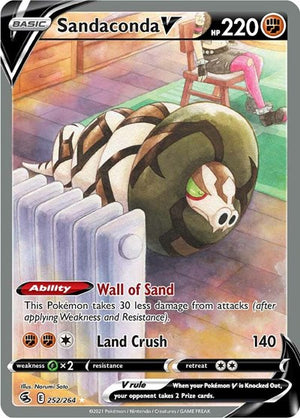 Pokemon TCG - SWSH08: Fusion Strike - Sandaconda V - 252/264 - Holofoil