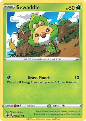 Pokemon TCG - SWSH08: Fusion Strike - Sewaddle - 009/264