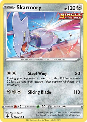 Pokemon TCG - SWSH08: Fusion Strike - Skarmory - 182/264 - Reverse Holofoil