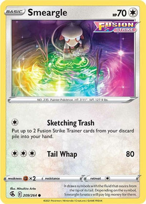 Pokemon TCG - SWSH08: Fusion Strike - Smeargle - 209/264