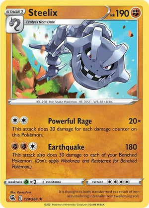 Pokemon TCG - SWSH08: Fusion Strike - Steelix - 139/264 - Holofoil
