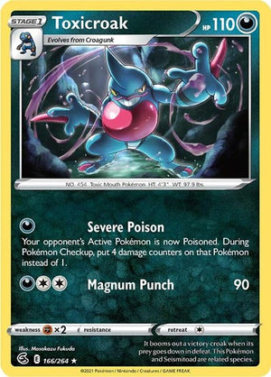 Pokemon TCG - SWSH08: Fusion Strike - Toxicroak - 166/264