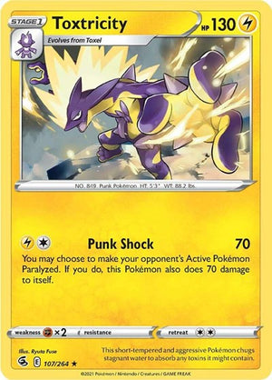 Pokemon TCG - SWSH08: Fusion Strike - Toxtricity - 107/264 - Reverse Holofoil