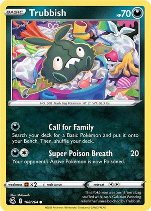 Pokemon TCG - SWSH08: Fusion Strike - Trubbish - 168/264 - Reverse Holofoil