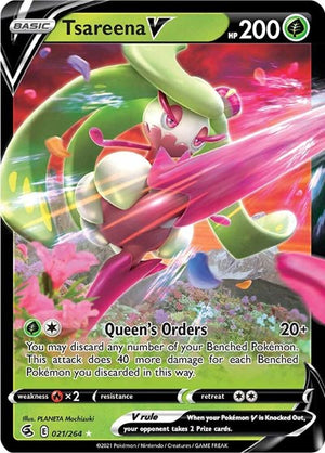 Pokemon TCG - SWSH08: Fusion Strike - Tsareena V - 021/264 - Holofoil