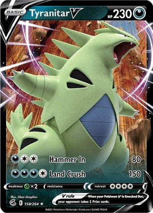 Pokemon TCG - SWSH08: Fusion Strike - Tyranitar V - 158/264 - Holofoil