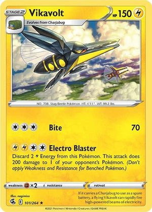 Pokemon TCG - SWSH08: Fusion Strike - Vikavolt - 101/264 - Reverse Holofoil