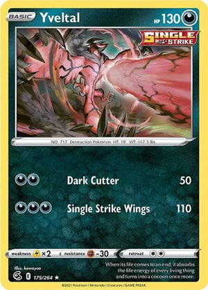 Pokemon TCG - SWSH08: Fusion Strike - Yveltal - 175/264 - Reverse Holofoil