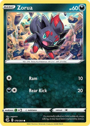 Pokemon TCG - SWSH08: Fusion Strike - Zorua - 170/264 - Reverse Holofoil