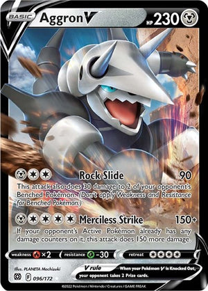 Pokemon TCG - SWSH09: Brilliant Stars - Aggron V - 096/172 - Holofoil