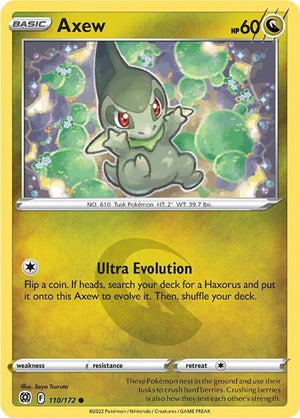 Pokemon TCG - SWSH09: Brilliant Stars - Axew - 110/172 - Reverse Holofoil