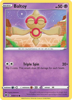 Pokemon TCG - SWSH09: Brilliant Stars - Baltoy - 058/172