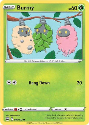 Pokemon TCG - SWSH09: Brilliant Stars - Burmy - 009/172 - Reverse Holofoil