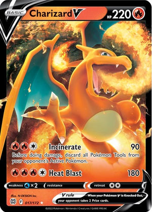 Pokemon TCG - SWSH09: Brilliant Stars - Charizard V - 017/172 - Holofoil