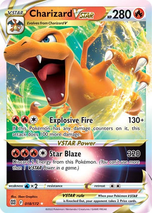 Pokemon TCG - SWSH09: Brilliant Stars - Charizard VSTAR - 018/172 - Holofoil