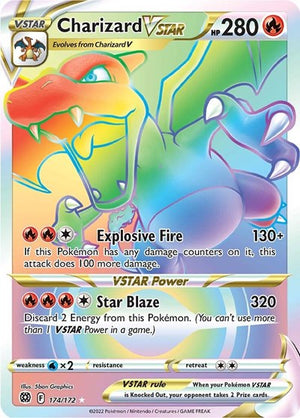 Pokemon TCG - SWSH09: Brilliant Stars - Charizard VSTAR - 174/172 - Holofoil