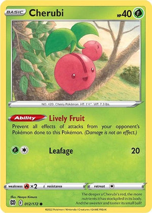 Pokemon TCG - SWSH09: Brilliant Stars - Cherubi - 012/172