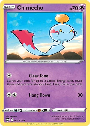 Pokemon TCG - SWSH09: Brilliant Stars - Chimecho - 063/172