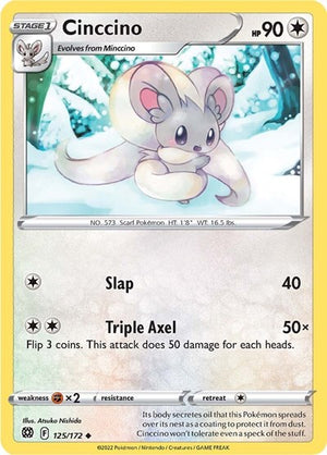 Pokemon TCG - SWSH09: Brilliant Stars - Cinccino - 125/172 - Reverse Holofoil