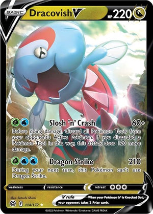 Pokemon TCG - SWSH09: Brilliant Stars - Dracovish V - 114/172 - Holofoil
