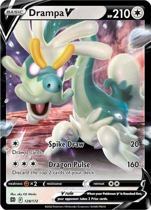 Pokemon TCG - SWSH09: Brilliant Stars - Drampa V - 128/172 - Holofoil