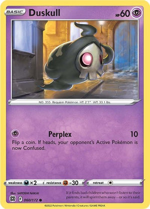 Pokemon TCG - SWSH09: Brilliant Stars - Duskull - 060/172 - Reverse Holofoil