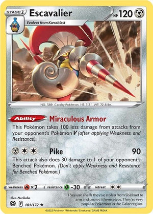 Pokemon TCG - SWSH09: Brilliant Stars - Escavalier - 101/172