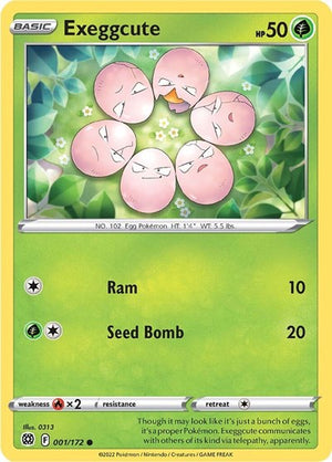 Pokemon TCG - SWSH09: Brilliant Stars - Exeggcute - 001/172