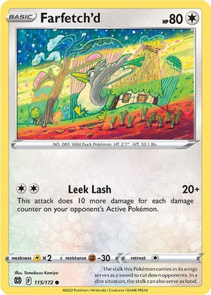 Pokemon TCG - SWSH09: Brilliant Stars - Farfetch'd - 115/172 - Reverse Holofoil