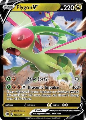 Pokemon TCG - SWSH09: Brilliant Stars - Flygon V - 106/172 - Holofoil