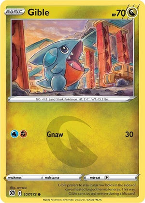 Pokemon TCG - SWSH09: Brilliant Stars - Gible - 107/172