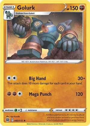 Pokemon TCG - SWSH09: Brilliant Stars - Golurk - 083/172 - Reverse Holofoil