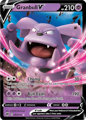 Pokemon TCG - SWSH09: Brilliant Stars - Granbull V - 057/172 - Holofoil