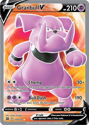 Pokemon TCG - SWSH09: Brilliant Stars - Granbull V - 159/172 - Holofoil