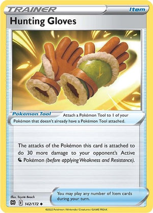Pokemon TCG - SWSH09: Brilliant Stars - Hunting Gloves - 142/172 - Reverse Holofoil