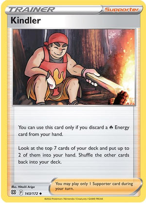 Pokemon TCG - SWSH09: Brilliant Stars - Kindler - 143/172 - Reverse Holofoil