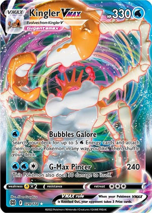 Pokemon TCG - SWSH09: Brilliant Stars - Kingler VMAX - 029/172 - Holofoil