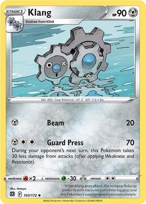 Pokemon TCG - SWSH09: Brilliant Stars - Klang - 103/172 - Reverse Holofoil