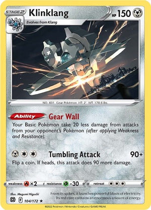 Pokemon TCG - SWSH09: Brilliant Stars - Klinklang - 104/172