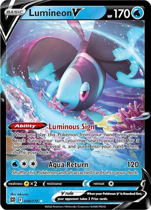 Pokemon TCG - SWSH09: Brilliant Stars - Lumineon V - 040/172 - Holofoil